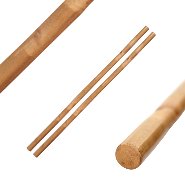 2x Slim escrima stick rattan unpeeled