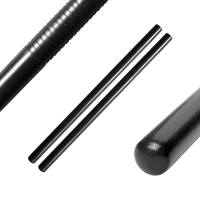 2x Black escrima stick / baton with handle