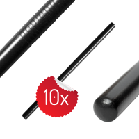 Escrima Hartholz - schwarz, mit Griff 10er Pack