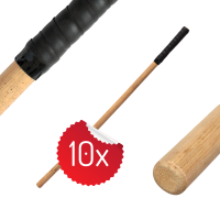 Escrima Stick Premium Rattan - Ledergriff, 10er Pack