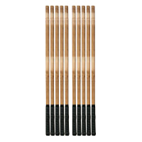 Escrima Stick Premium Rattan - ungeschält, Ledergriff, 10er Pack