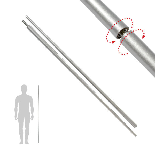 Bo-Stab Carbon zerlegbar konisch silber - 2 Teile