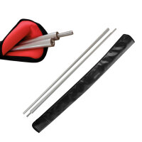 Set: Silver dismountable carbon bo staff + bag