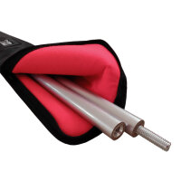 Set: Silver dismountable carbon bo staff + bag