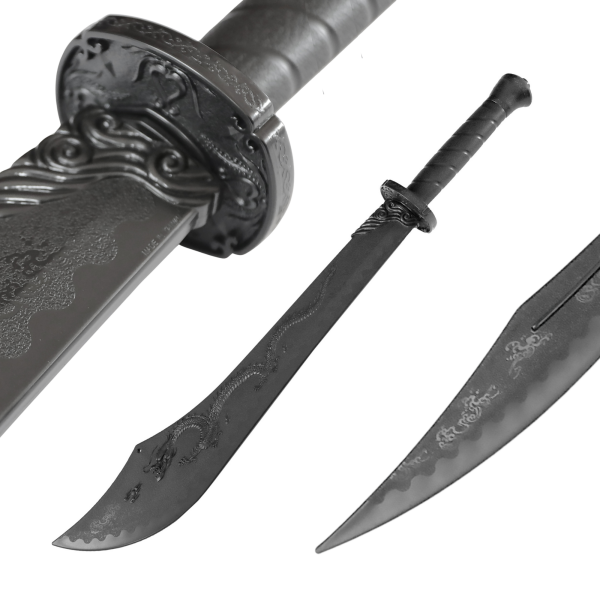 Kung-fu broad sword hard plastic
