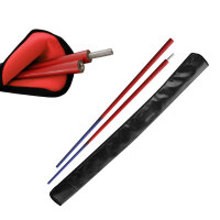 Set: Red/blue dismountable carbon bo staff + bag