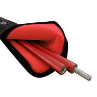 Set: Red/blue dismountable carbon bo staff + bag