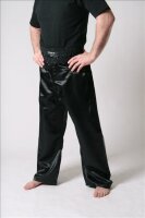 Kickboxhose schwarz - Satinhose 190 cm