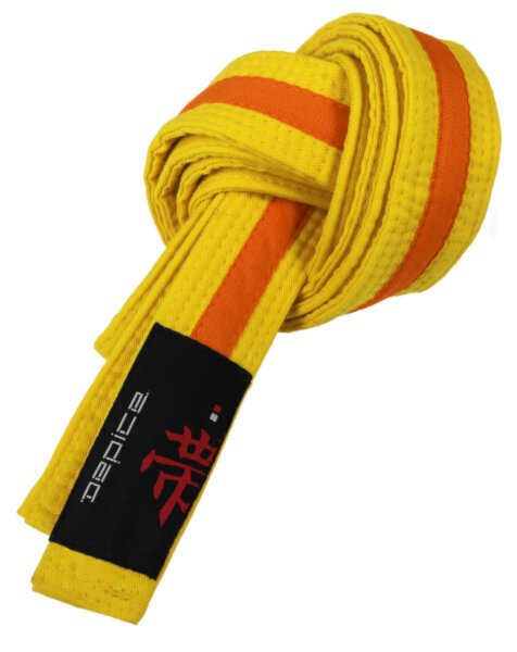 Budo-Gürtel zweifarbig gelb / orange