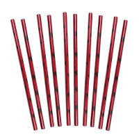 10x Escrima stick rattan red/black