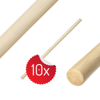 Escrima Rattan - glatt geschält 10er Pack