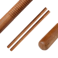 Escrima Hartholz - natur, mit Griff 2er Pack